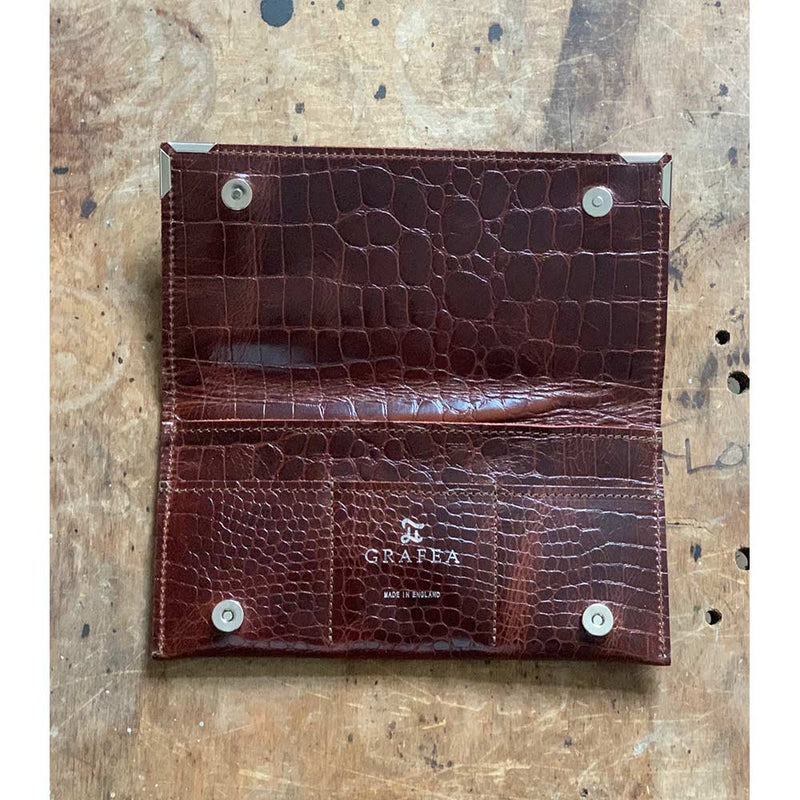 BROWN CROC WALLET