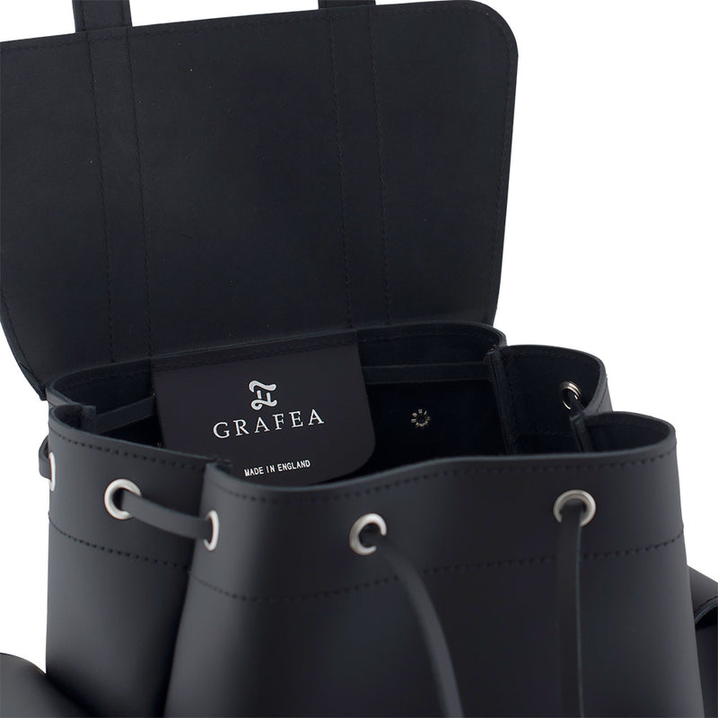 HARI II BLACK - Leather Backpack – GRAFEA