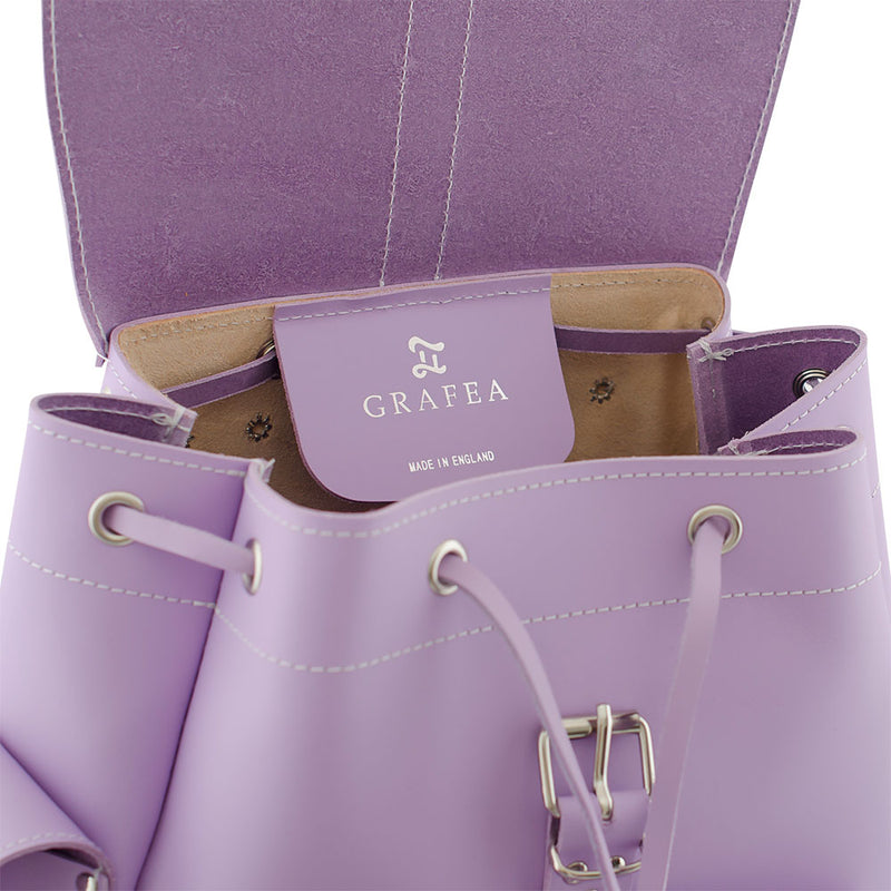 LAVENDER - Leather Backpack – GRAFEA