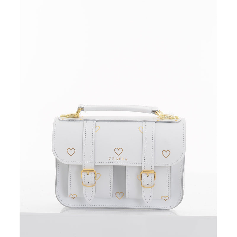 MICRO GOLDEN HEARTS WHITE