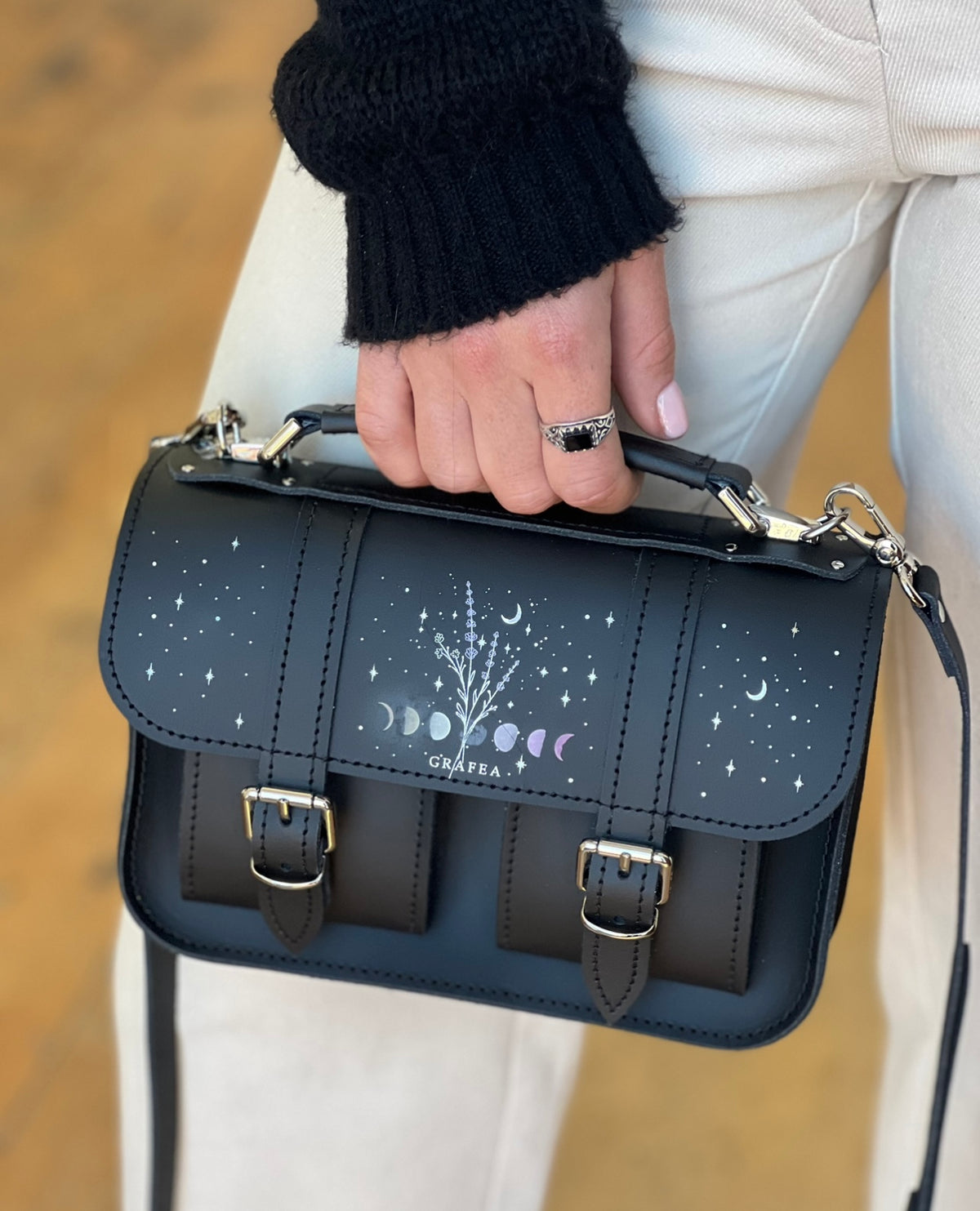 MICRO LAVENDER MOON Mini Leather Satchel – GRAFEA