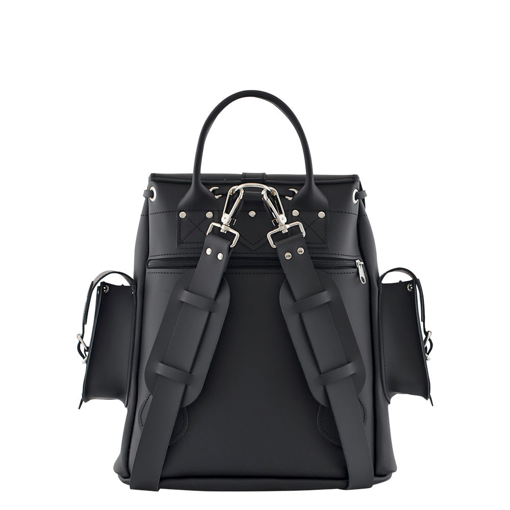 SHOWBUSINESS BLACK - Leather Backpack – GRAFEA