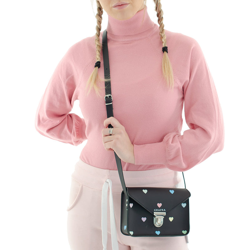 SMALL CROSSBODY PASTEL HEARTS   W